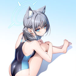 This is a pixiv picture whose title is 水着シロコ⛱️.