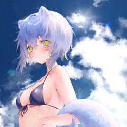 This is a pixiv picture whose title is 白狐ちゃん.