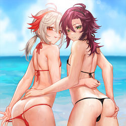 This is a pixiv picture whose title is 夏〜！.