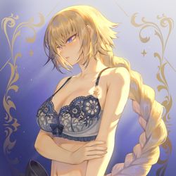 This is a pixiv picture whose title is 下着モデル「ジャンヌ・ダルクさん」.