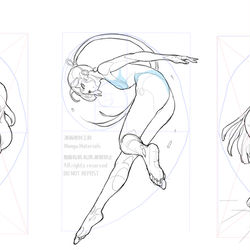 This is a pixiv picture whose title is FANBOXにトレス、商用利用可のポーズ素材集をアップしました。.