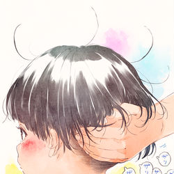 This is a pixiv picture whose title is 刈り上げ部分を手でザリザリされる娘を描くことで救われる命がある。.