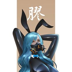 This is a pixiv picture whose title is Latex Life - Bunny girl.