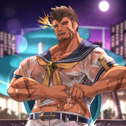This is a pixiv picture whose title is 水着ヘラクレス.