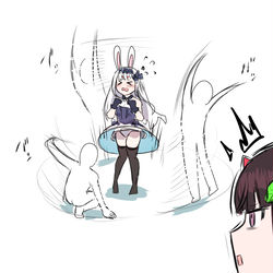 This is a pixiv picture whose title is 島風のスカートをめくる指揮官.