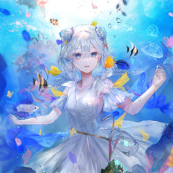This is a pixiv picture whose title is Sea.