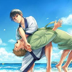 This is a pixiv picture whose title is 海の日'22.