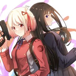 This is a pixiv picture whose title is リコリス.