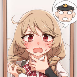 This is a pixiv picture whose title is 提督 in 峯雲.