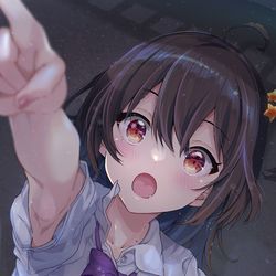 This is a pixiv picture whose title is あ…見て見てっ！流れ星だよっ！！.