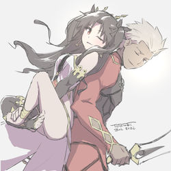 This is a pixiv picture whose title is らくがき。FGOのイシュタルとエミヤ.