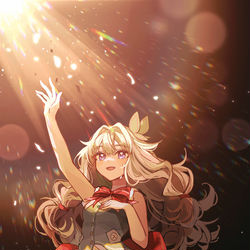 This is a pixiv picture whose title is 『　我らが歌姫　』.