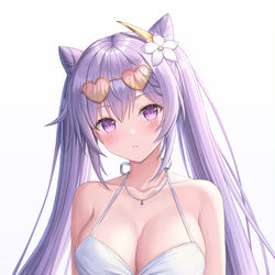 This is a pixiv picture whose title is 刻晴.