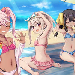 This is a pixiv picture whose title is イリクロ美遊誕生記念イラスト2022.