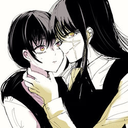 This is a pixiv picture whose title is 戦争の悪魔と三鷹ちゃん.