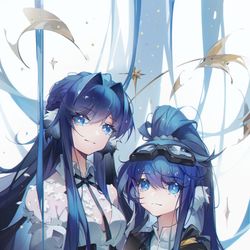 This is a pixiv picture whose title is 画了星极姐姐和星源妹妹.