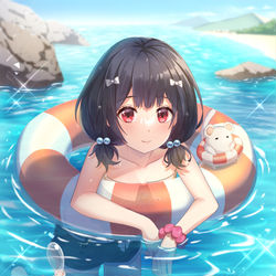 This is a pixiv picture whose title is 水着ビカラ.