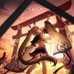 This is a pixiv picture whose title is 水天の所.