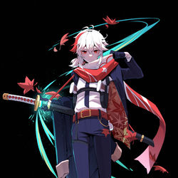 This is a pixiv picture whose title is 特工万叶.