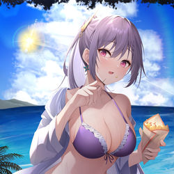 This is a pixiv picture whose title is 刻晴.