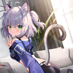 This is a pixiv picture whose title is 猫猫.