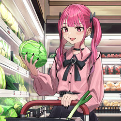 This is a pixiv picture whose title is 見た目地雷系で家庭的な幼馴染.