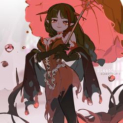 This is a pixiv picture whose title is 無血.