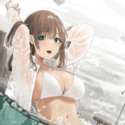 This is a pixiv picture whose title is 海.