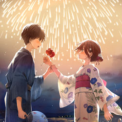 This is a pixiv picture whose title is ただの幼馴染⑦「あのさ、―――――――――――」.