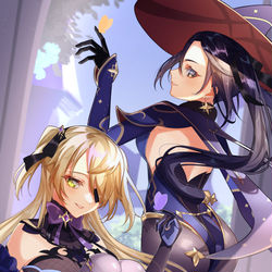 This is a pixiv picture whose title is フィッシュルとモナ.