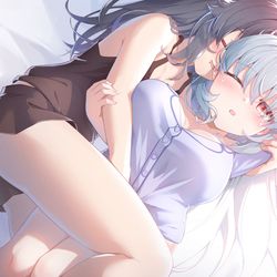This is a pixiv picture whose title is 抱き枕.
