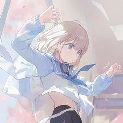 This is a pixiv picture whose title is 94日目,芹沢あさひ.