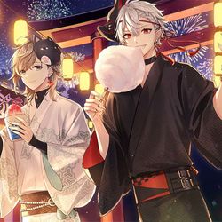 This is a pixiv picture whose title is くろのわ夏祭り.