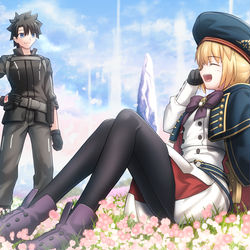 This is a pixiv picture whose title is 楽園の端にて.