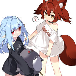 This is a pixiv picture whose title is パジャマ着ジャスミンとノロイ.