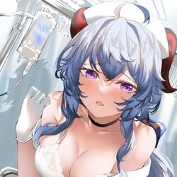 This is a pixiv picture whose title is 夜勤.