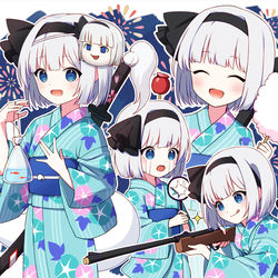 This is a pixiv picture whose title is お祭りを楽しむ妖夢ちゃん！.