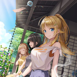 This is a pixiv picture whose title is 夏風+涼＝　八宮めぐる生誕祭2022.