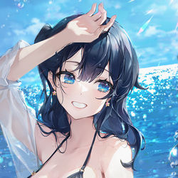 This is a pixiv picture whose title is 🌊.