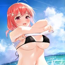 This is a pixiv picture whose title is 泳ごっか！.