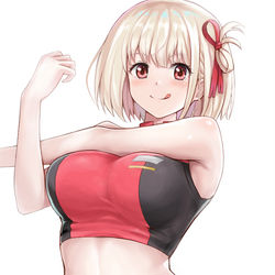 This is a pixiv picture whose title is 千束ちゃん競技服っ！.