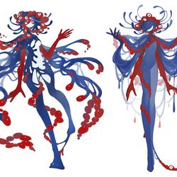 This is a pixiv picture whose title is いのちのかがやき形態　ミャクミャク形態.