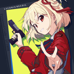 This is a pixiv picture whose title is 锦木千束-Lycoris REcoil.