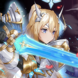 This is a pixiv picture whose title is 圣辉女剑士.