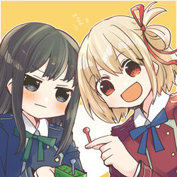 This is a pixiv picture whose title is リコリコ.