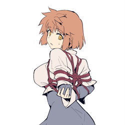 This is a pixiv picture whose title is 縛られ女体化投影魔術🎀.