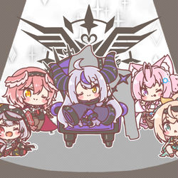 This is a pixiv picture whose title is 秘密結社、holoX！✖.