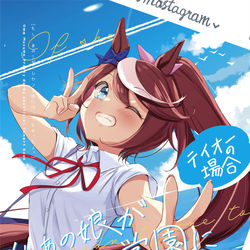 This is a pixiv picture whose title is 新刊【もしあの娘がトレセン学園に行ってなかったら】テイオーの場合.