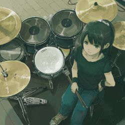 This is a pixiv picture whose title is 165bpm.