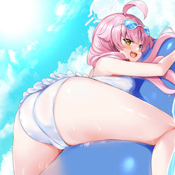This is a pixiv picture whose title is ホシノの後ろに回り込みたい.